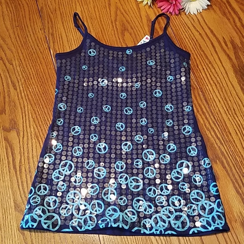 Justice NWT Sequined Tank Top - Girl's 12